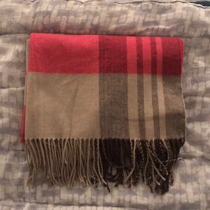 Plaid blanket scarf